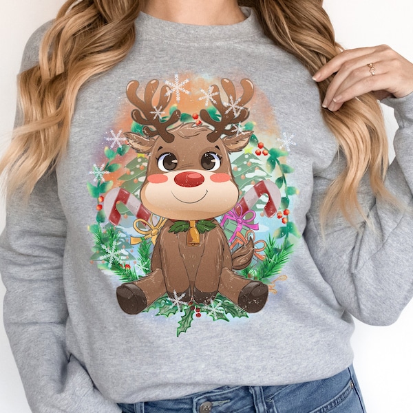 Reindeer Christmas Tree Sweater main image 0