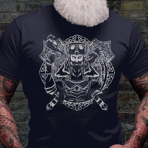 Viking Shirt | Valhalla T-shirt | Walhalla Cotton Jersey | Ancient Warrior Short Sleeve | Armored Fighter Tees | Norse Methodology God Shirt