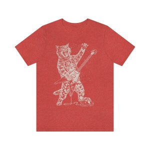 Rockstar Cat Shirt | Funny Animal T-shirt | Meow Guitarist Tshirts ...
