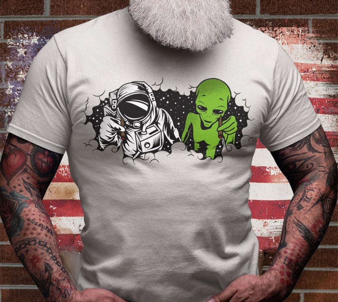 Alien X Astronaut Shirt | Interstitial Tee | Outer Space Short Sleeve ...