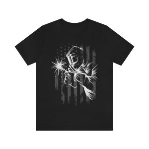 US Welder T-shirt | Welding Dad Shirt Gift Idea | Welder Design Tee | Iron Repair Jersey Cotton | Skilled Welder Shirts | USA Welder Tees image 3