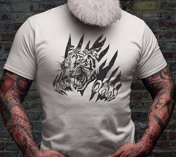 Maglietta Tigre Selvaggia Maglietta Graffio Feroce Jersey di