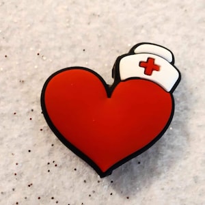 Nurse Heart with Hat Focal Bead