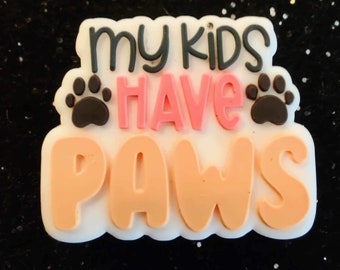 My Kids Have Paws Focal Bead