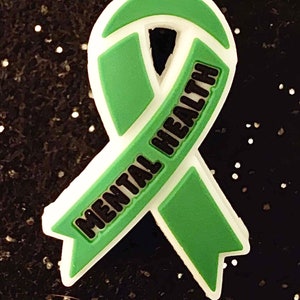Mental Health Ribbon Focal Bead