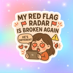 3&quot; Red Flag Sticker for Kdrama Fans Gift Idea for Korean Drama Lovers & for Cdrama Chinese Drama Fans eye candy K-drama