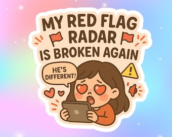 Red Flag Radar Kdrama Sticker - Gift for Drama Fans