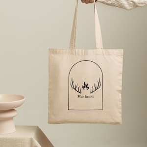 Throne of Glass Tote Bag | Fire heart TOG | Fire Heart Aelin Galathynius | reusable tote bag | TOG tote bag *Officially Licensed*