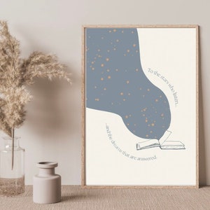 To The Stars Who Listen Art Print - A court of thorns and roses - ACOTAR art print - Instant download -  *Officially Licensed* SJM art