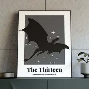 The Thirteen Zitat - Throne of Glass Art Print - Manon Blackbeak & Abraxos Digital Art Print - Sarah j Maas Art - Instant download - TOG art