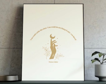 Rattle the stars - Aelin Galathynius Throne of Glass Art Print - Digital Art Print - TOG - Sarah j Maas - Instant download - TOG art