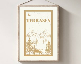 TERRASEN gold - Aelin Galathynius Thron des Glases Kunstdruck - Digital Art Print - TOG - Sarah j Maas - Instant download - TOG art