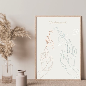To Whatever End Art Print - Throne of Glass Aelin Galathynius & Rowan Whitehtorn - Sarah j Maas - Digital Art Print - TOG art - TOG