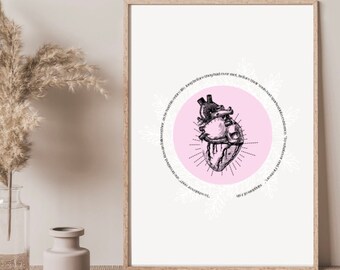 Cita de corazón de fuego - Aelin Galathynius Throne of Glass Art Print - Digital Art Print - TOG - Sarah j Maas - Descarga instantánea - TOG art