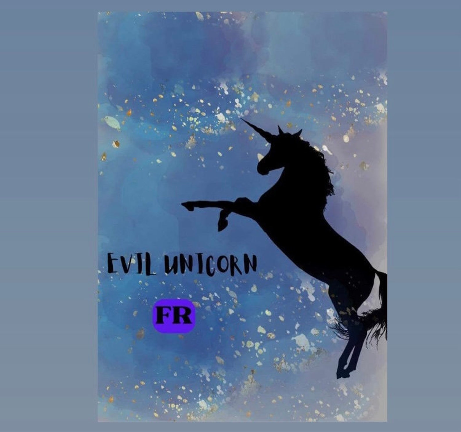 FR Evil Unicorn Printable Poster Digital Download Etsy