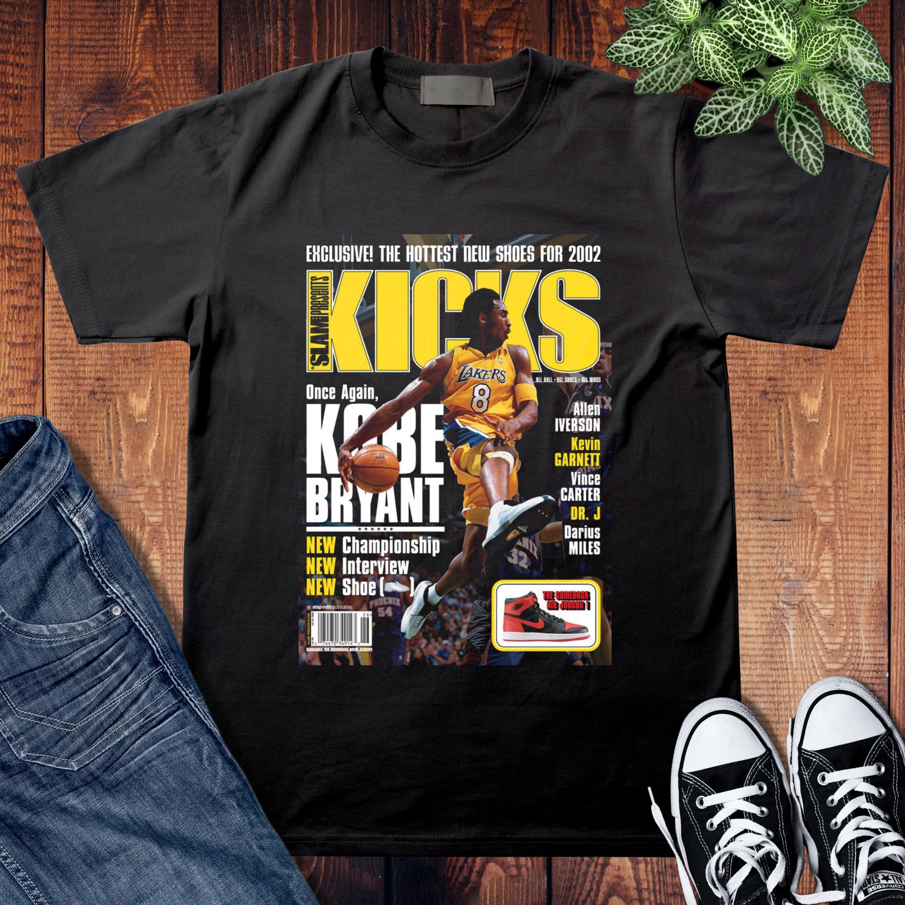 Discover Kobe Bryant NBA Los Angeles Lakers Slam Magazine Cover T-Shirt