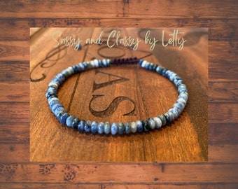 Macrame men's bracelet jasper