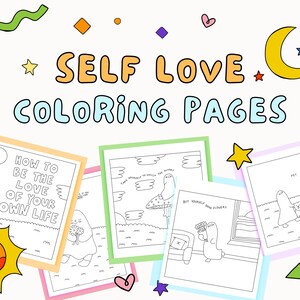 Self Love Malvorlagen: Mentale Gesundheit Ausmalbilder (PDF & PNG)