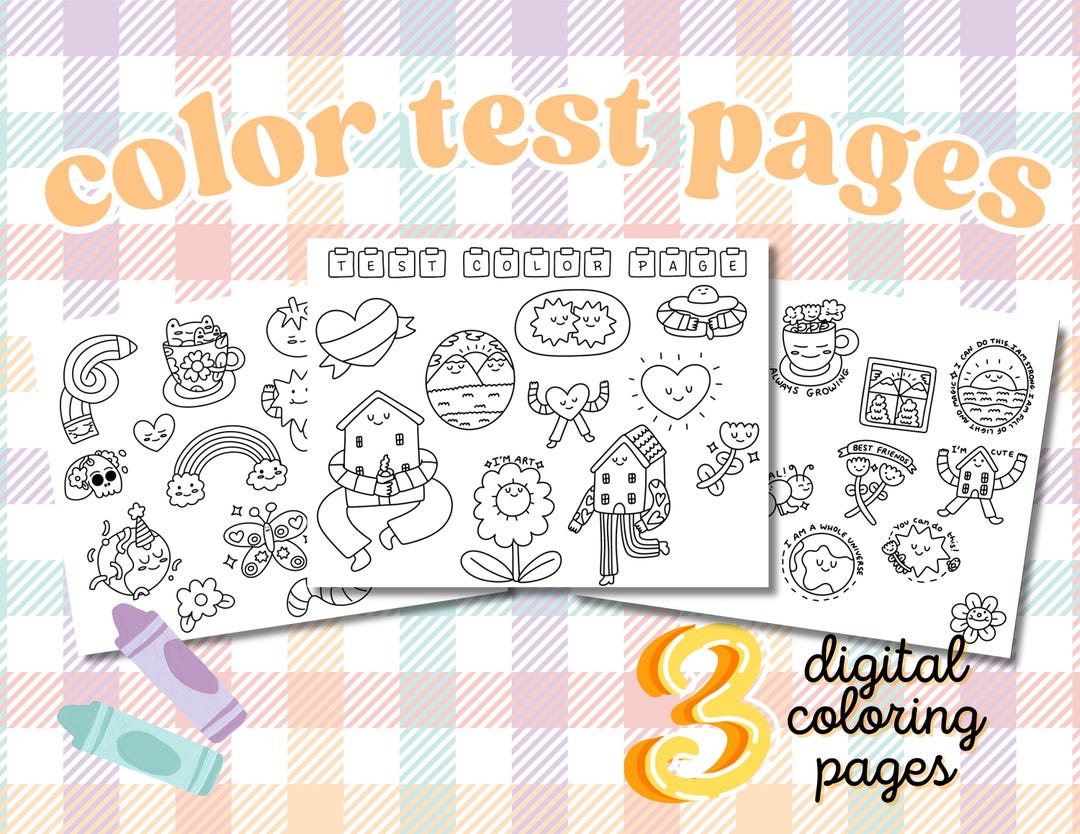 Printable Color Test Pages: Marker & Pencil Swatch Sheets (PDF/PNG ...