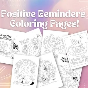 Hand-drawn Mental Health Coloring Pages | Printable Coloring Page | Coloring Pages for Adults and Kids | Positive Reminders Coloring Pages