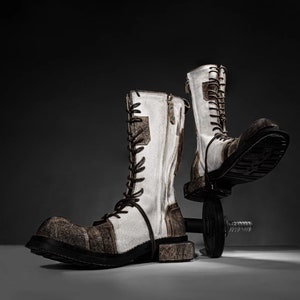 Goodyear Cowhide High Boots - Designer Footwear for Both Men and Women in Autumn and Winter