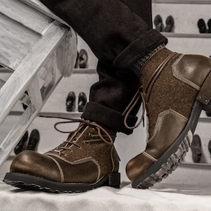 Gentleman Herrenschuhe Rindsleder Wolle Pendeln einfache Business Lederschuhe Herren Stiefel