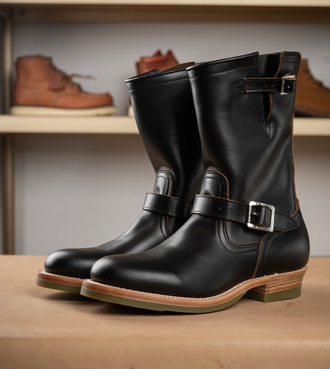 Genuine Leather Engineer Boots Stay Comfortable and Trendy With Autumn and Winter Etsy