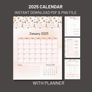 2025 Printable Calendar Templates Etsy 2025 Printable Calendar Templates Etsy