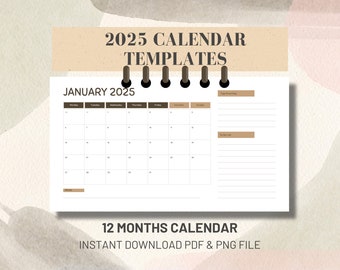 2023-2025 Printable Calendar - Etsy