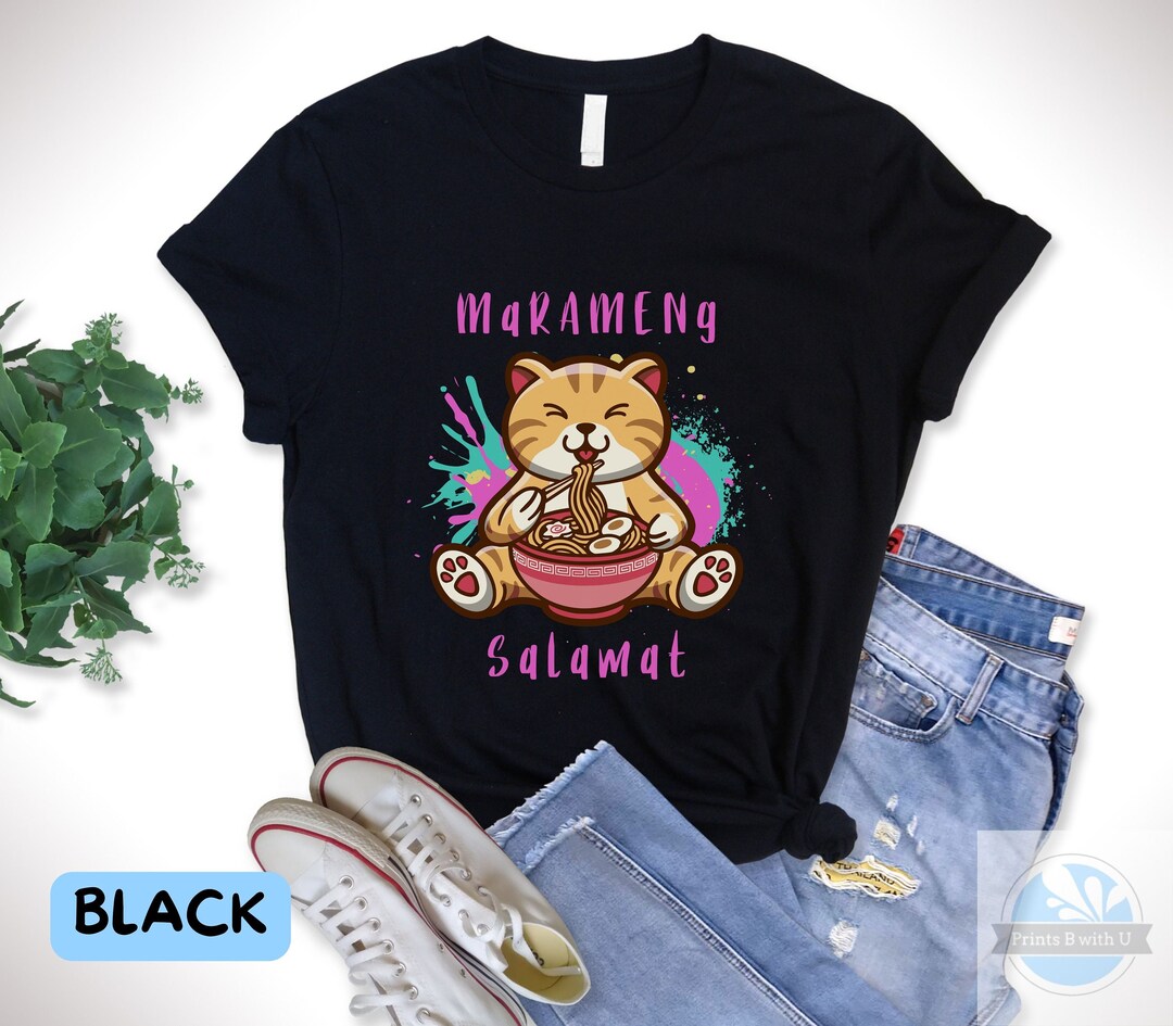Filipino Cat Ramen Shirt. Kawaii Cat Shirt. Tagalog Thank You Etsy