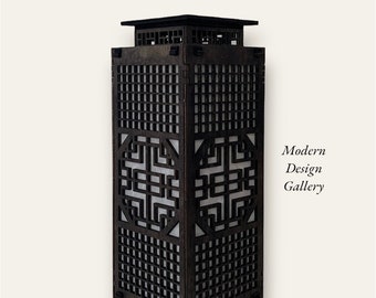 Handmade Korean Pattern Lamp: Modern Wood Accent Lighting