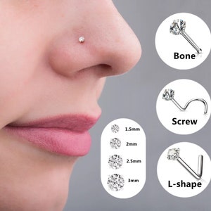 Diamond nose top bone stud