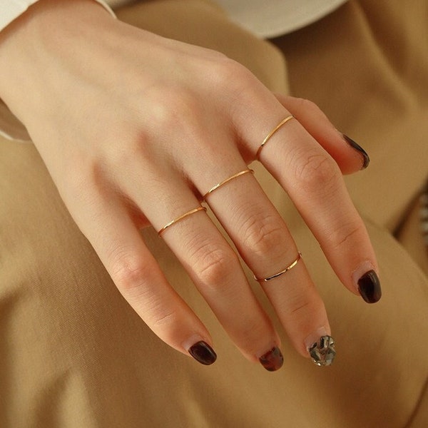 Thin Gold Ring Etsy