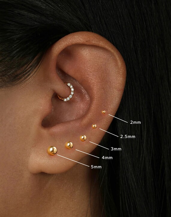 16g Glitter Ball Earrings – Origami Jewels