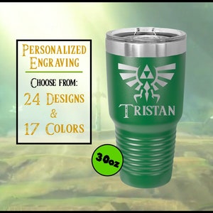 Legend of Zelda Gift, Zelda Hylian Crest Tumbler, Zelda Travel Mug, Zelda 30oz Tumbler, Zelda Coffee Mug, Zelda Tumbler