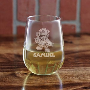 Geno Wine Glass - Super Mario RPG Glass - Super Mario RPG Gift - SNES Glass - Gamer Gift - Mario Gift