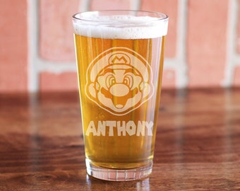 Super Mario Pint Glass