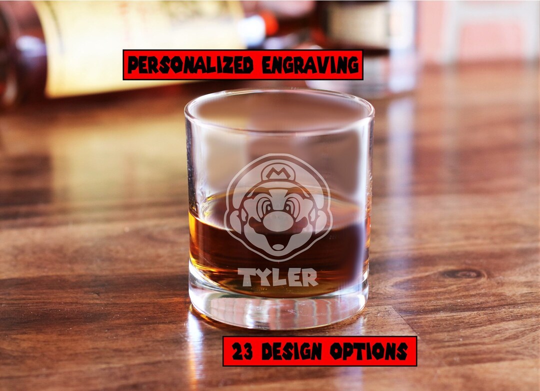 Super Mario Glass Super Mario Bros Whiskey Glass Nintendo Mario Gift