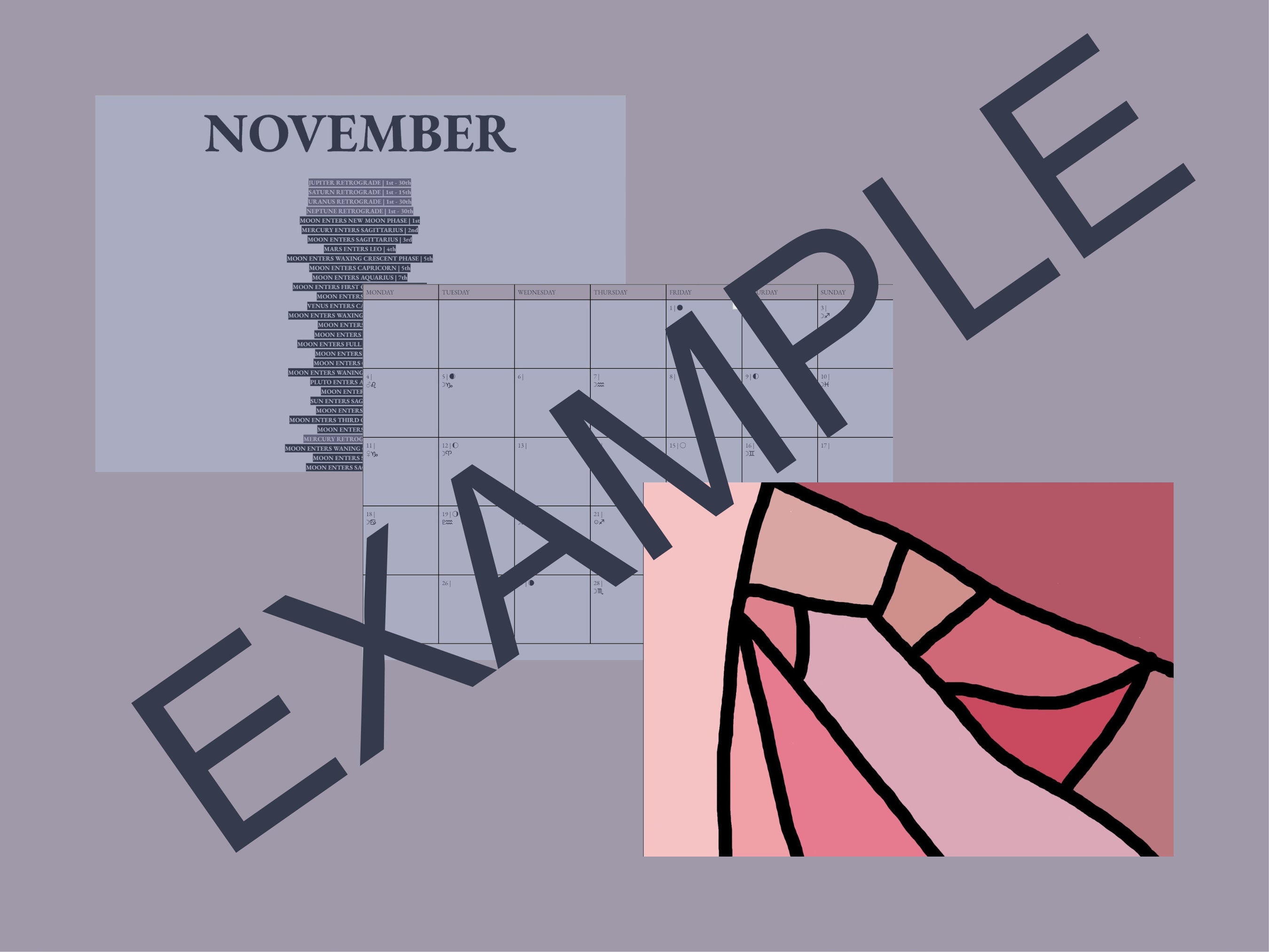 Printable Astrology Transit Calendar 2024printable Astrology Artwestern