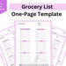 Printable Grocery List, Food Shopping List, Groceries Planner, Dairy ...