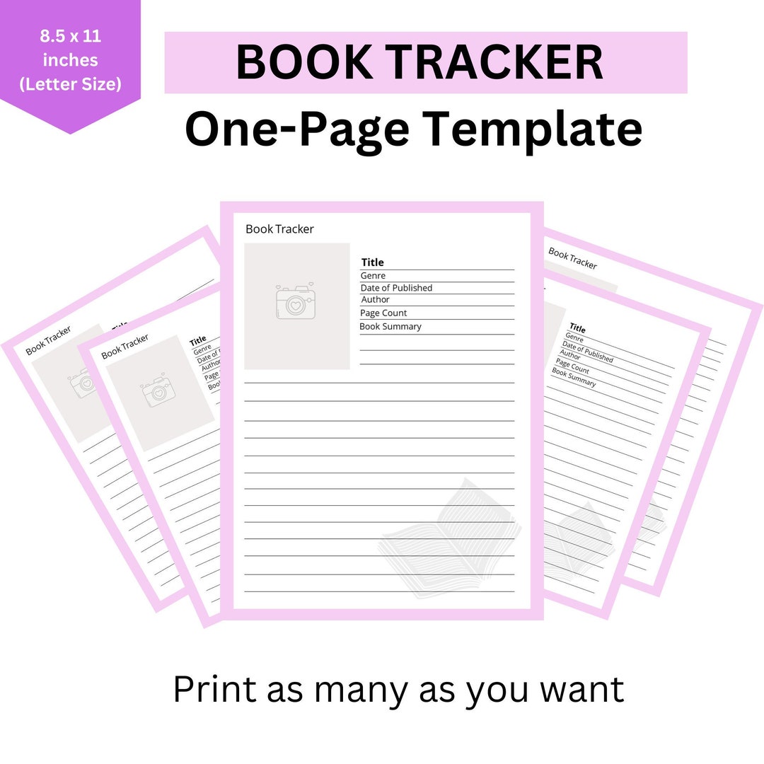 Book Reading Log Tracker Printable Reading Journal Bookshelf - Etsy ...