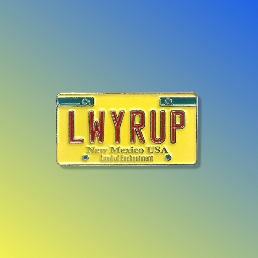 Lawyer up License Plate Enamel Pin for Fitted Hats, Pin for Bag, Pin for Backpack, Lapel Pin