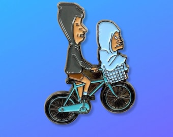 Beavis and Butthead T.P. Phone Home Enamel Pin E.T. Heady Festival Hat and Lapel Badge, for Fitted Hats, Pin for Bag, Pin for Backpack