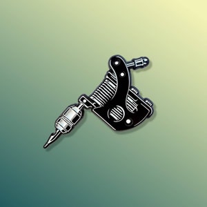 Tattoo Machine Enamel Pin for Tattoo Artist, Tattooist, Tattoo Shop, Pin for Backpack, for Bag, for Jacket, Lapel Pin, Pin for Fitted Hats