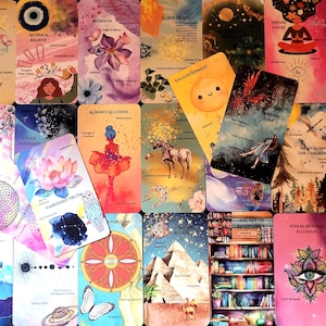 Mazzo di tarocchi Oracle Card Spiritual Guidence Divination Tool The Unique Frequency Awakening Deck 64 carte per la lettura dell'energia + Guidebooks e scatola