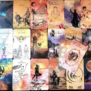 WonderSky Tarot Deck – 78 kaarten met gids Intuïtief tarotdeck voor beginners en ervaren lezers Waarzeggerij, spirituele groei