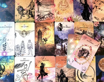 Cartas de Tarô WonderSky – Baralho Celestial Onírico, Intuição e Orientação Espiritual, Presente de Tarô com caixa e guia.
