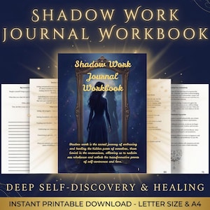 Shadow Work Journal Workbook 2026, 98 Pages Inner Child Healing, Shadow Integration & Authentic Living – Digital PDF
