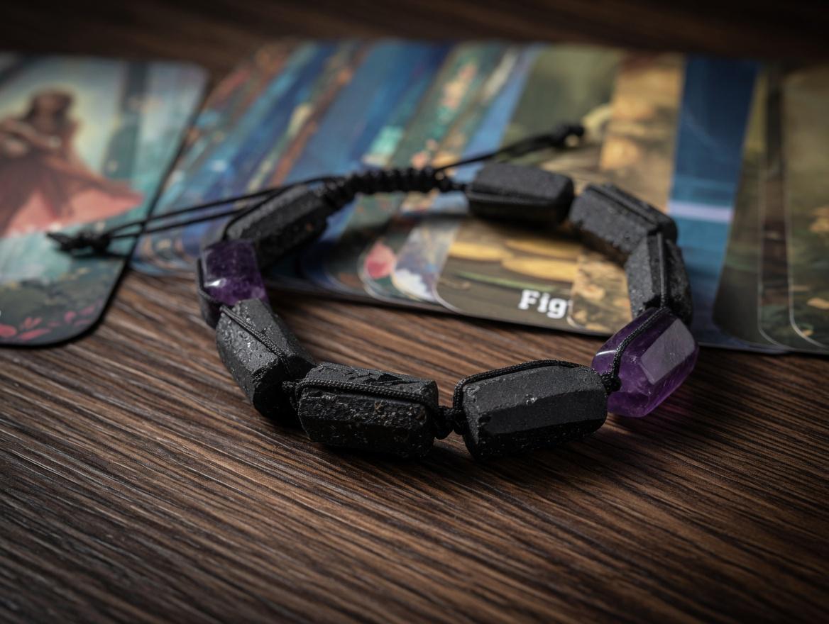 Black Tourmaline Protection Bracelet for Tarot Readers Psychic Shield…