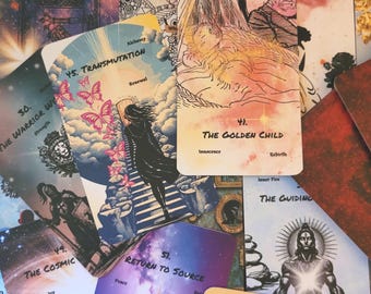 Soul Journey Oracle Deck - 52 Cards with Guidebook for Shadow Work, Transformation & Emotional Healing